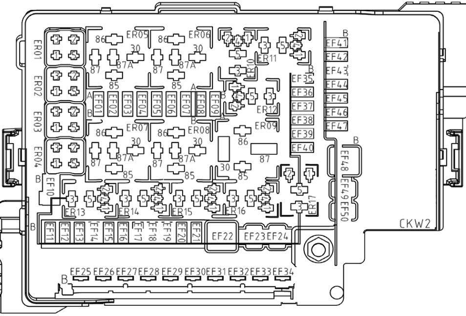GAC Emkoo (2022 & 2023) Engine Compartment Fuse Box Diagram