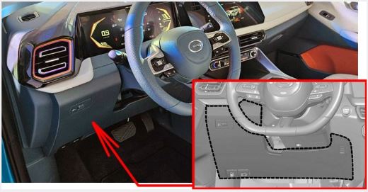 GAC GS3 EMZOOM (2023 & 2024) Passenger Compartment Fuse Box Location