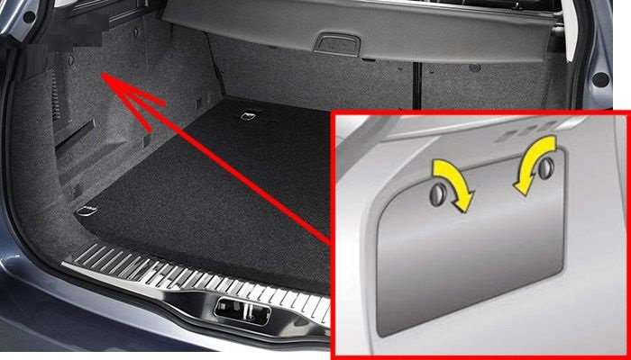 Holden Astra AH (2004 - 2009) Luggage Compartment Fuse Box Location Hatch Back