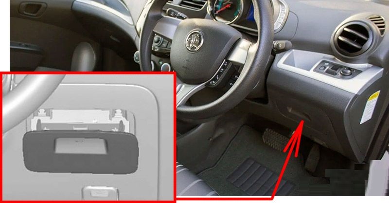 Holden Barina Spark (2011 - 2015) Passenger Compartment Fuse Box Location