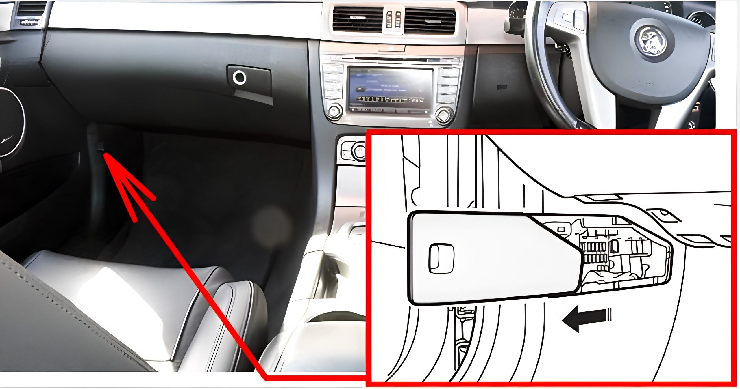 Holden Statesman WM (2006 - 2010) Passenger Compartment Fuse Box Location