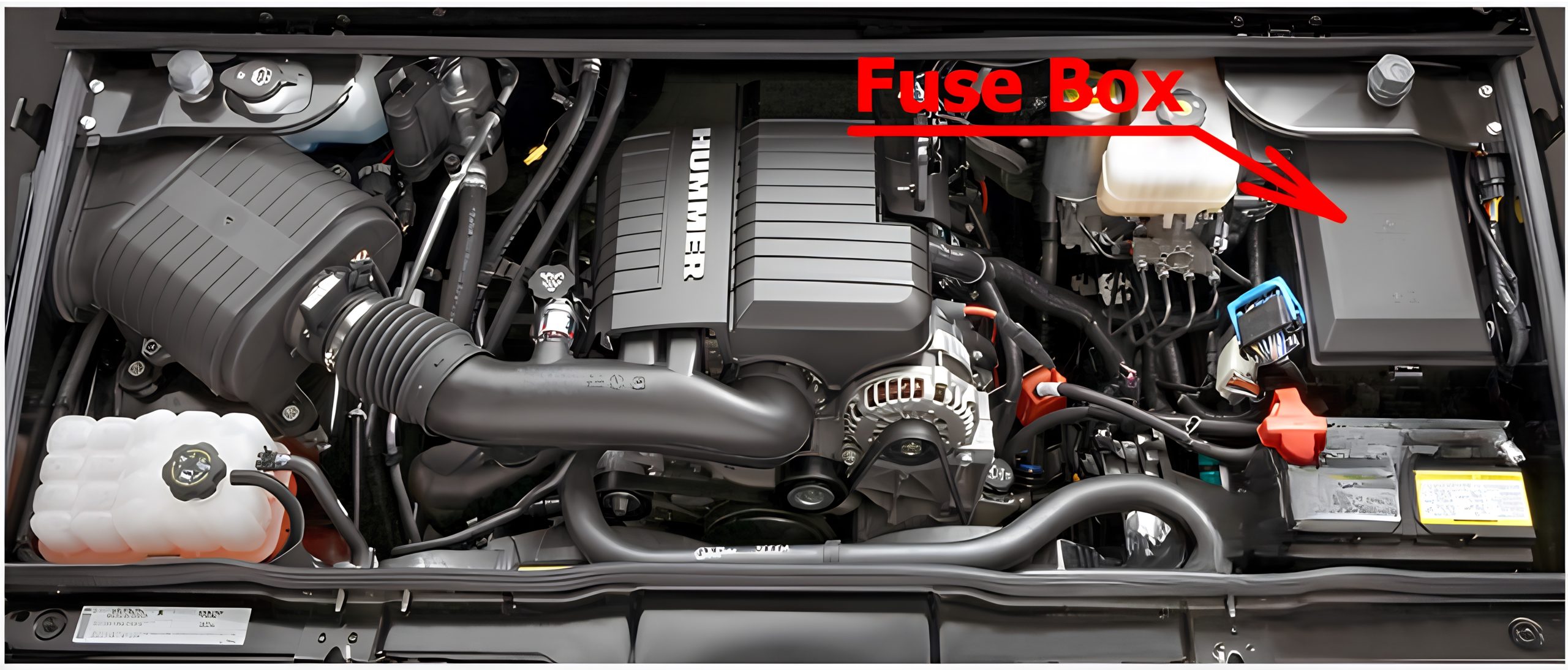 Hummer H2 (2008 - 2010) Engine Compartment Fuse Box Location