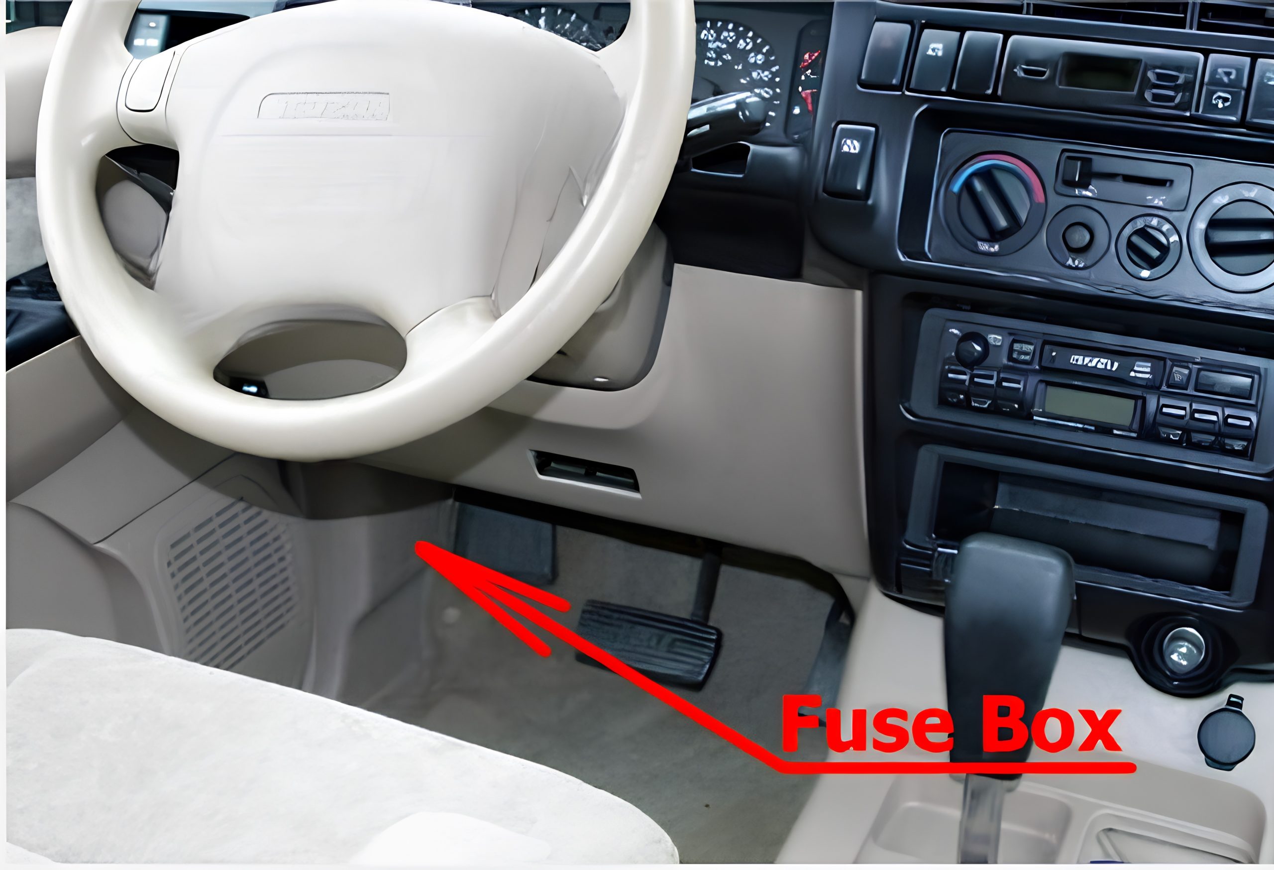 Isuzu Trooper (1992 - 2002) Passenger Compartment Fuse Box Location