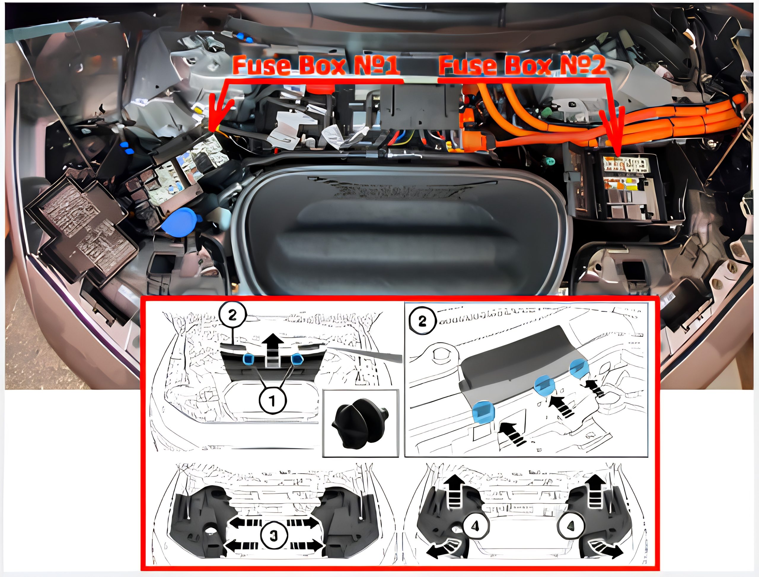 Jaguar I-Pace (2018 - 2024) Engine Compartment Fuse Box Location