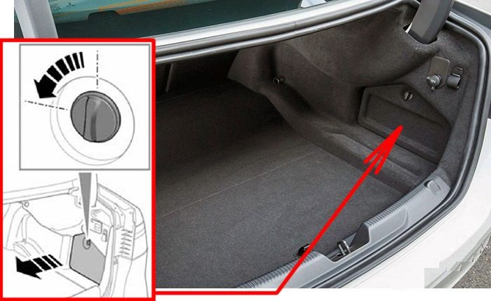 Jaguar XE (2015 - 2019) Luggage Compartment Fuse Box Location