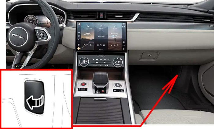 Jaguar XF (2015 - 2024) Passenger Compartment Fuse Box Location