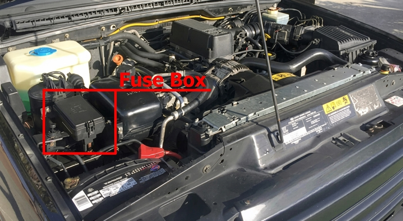 Land Rover Discovery 1 (1989 - 1998) Engine Compartment Fuse Box Location