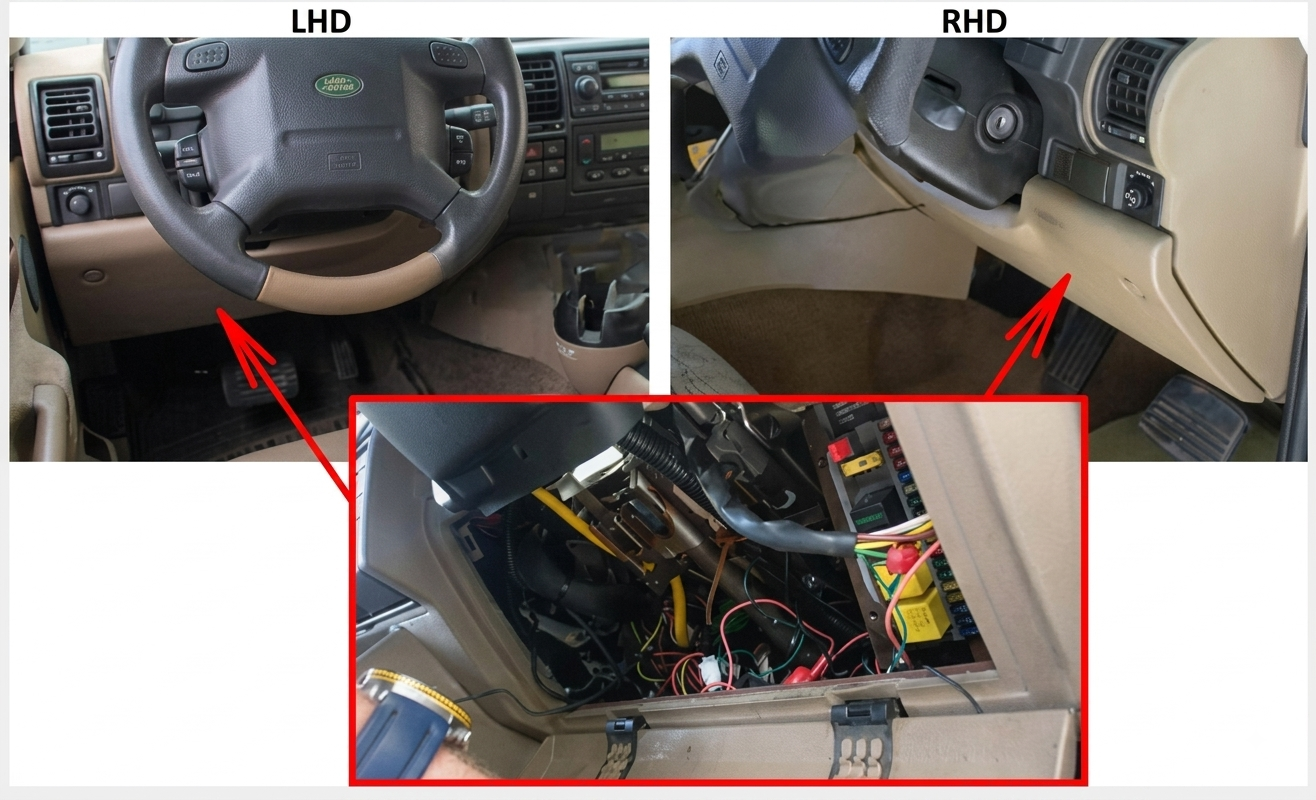 Land Rover Discovery 2 (1998 - 2004) Passenger Compartment Fuse Box Location