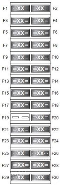 Land Rover Discovery 4 (2009 - 2016) Engine Compartment Fuse Box Diagram