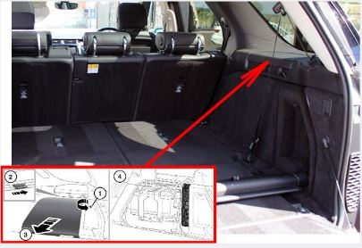 Land Rover Discovery 5 (2017 - 2026) Luggage Compartment Fuse Box Location