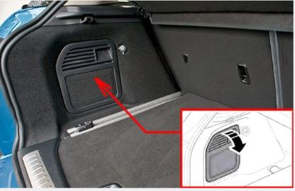 Land Rover Range Rover Evoque (2012 - 2018) Luggage Compartment Fuse Box Location Fig 1