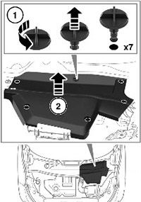 Land Rover Range Rover Evoque (2019 - 2026) Engine Compartment Fuse Box Location Fig 2