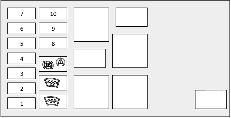 Land Rover Range Rover Velar (2018 - 2020) Engine Compartment Fuse Box Diagram Front