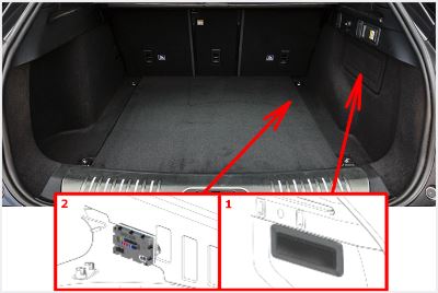 Land Rover Range Rover Velar (2018 - 2020) Luggage Compartment Fuse Box Location