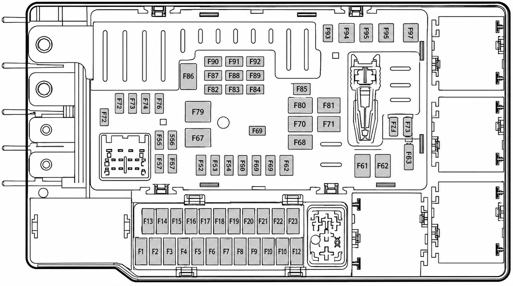 MG HS HS PHEV (2024 & 2025) Engine Compartment Fuse Box Diagram
