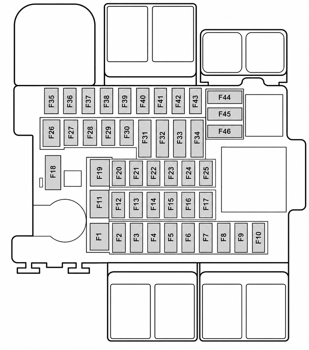 MG HS HS PHEV (2024 & 2025) Passenger Compartment Fuse Box Diagram