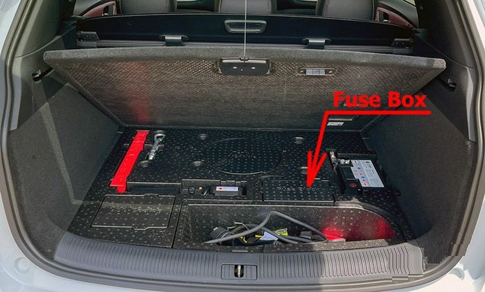 MG HS PHEV (2020 - 2023) Luggage Compartment Fuse Box Location