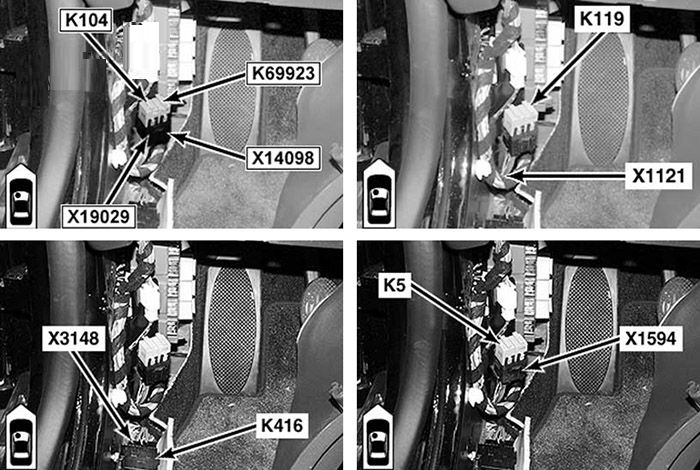 MINI Cooper (2001 - 2008) Passenger Compartment Relay Box Diagram