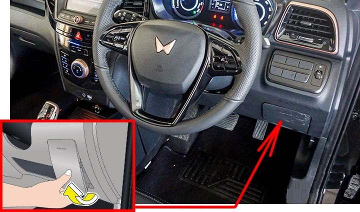 Mahindra XUV400 (2023 & 2024) Passenger Compartment Fuse Box Location