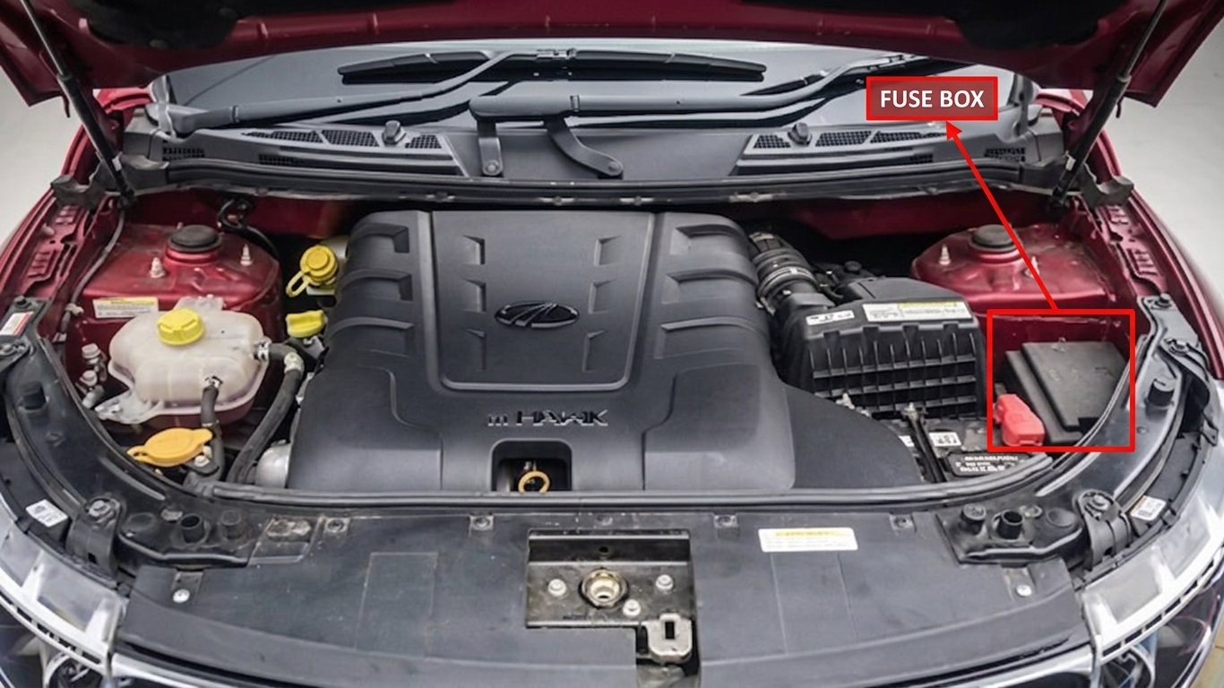 Mahindra XUV500 (2011 - 2020) Engine Compartment Fuse Box Location 2