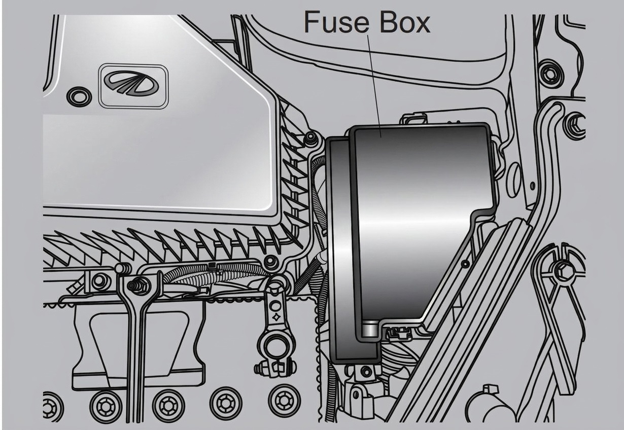 Mahindra XUV500 (2011 - 2020) Engine Compartment Fuse Box Location
