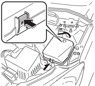 Mazda 2 DJ (2015 - 2023) Engine Compartment Fuse Box Location 2