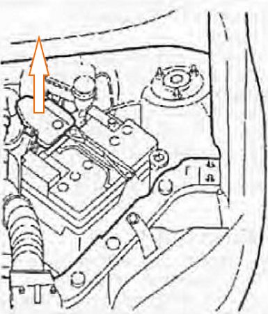 Mazda 2 DY (2002 - 2007) Engine Compartment Fuse Box Location