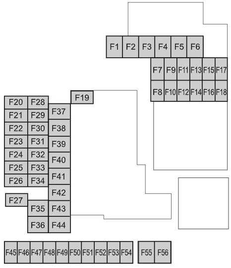 Mazda CX-3 (2022) Engine Compartment Fuse Box Diagram