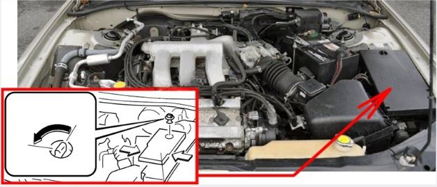Mazda Millenia (2000 - 2002) Engine Compartment Fuse Box Location
