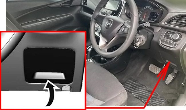Holden Spark (2016 - 2020) Passenger Compartment Fuse Box Location