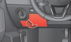 SEAT Arona (2017 - 2026) Passenger Compartment Fuse Box Location Fig 2