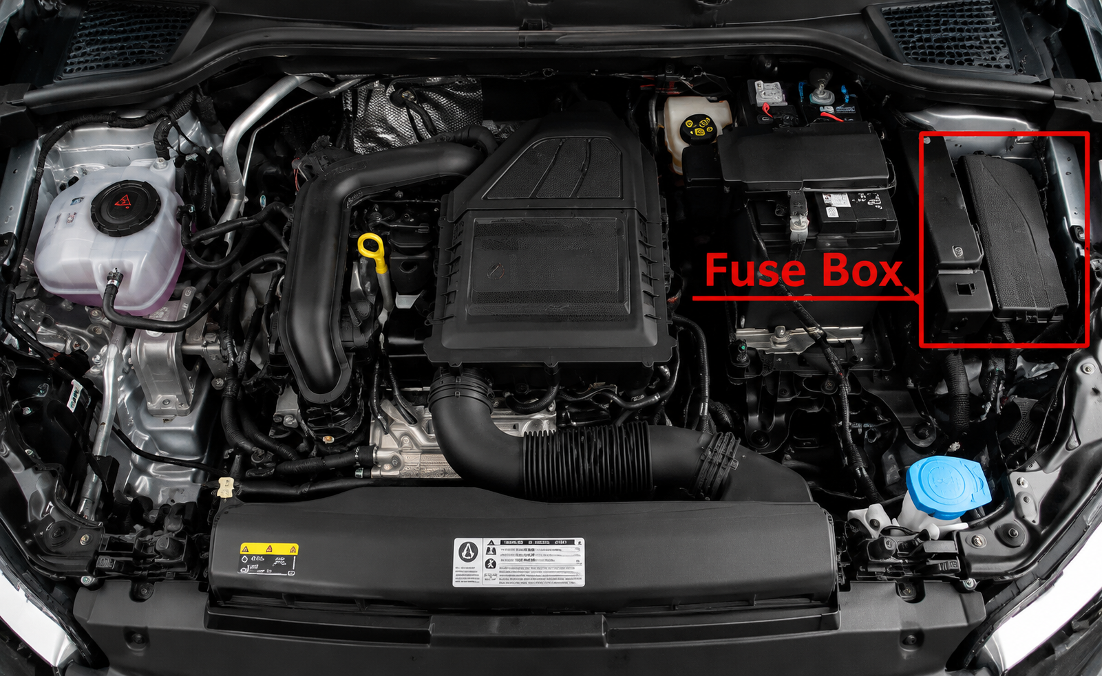 SEAT Ibiza (2017 - 2026) Engine Compartment Fuse Box Location Fig 1