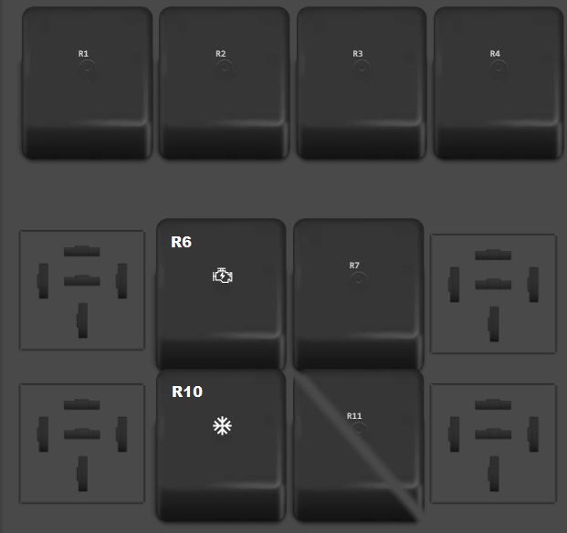 SEAT Mii (2020) Passenger Compartment Relay Box Diagram
