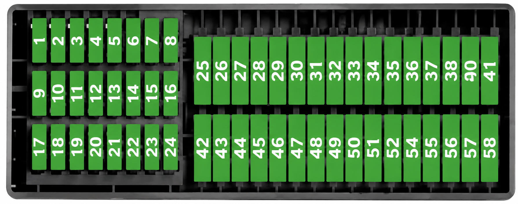 SEAT Toledo (2005 - 2008) Passenger Compartment Fuse Box Diagram Fig 2