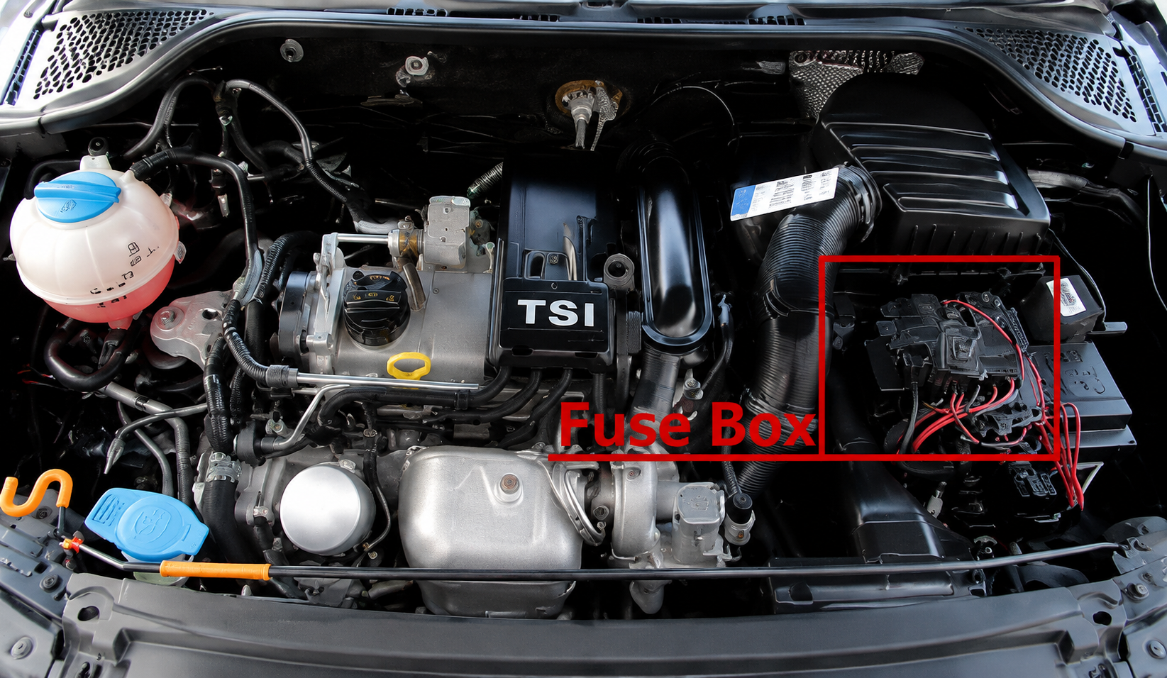 SEAT Toledo (2012 - 2015) Engine Compartment Fuse Box Location Fig 1