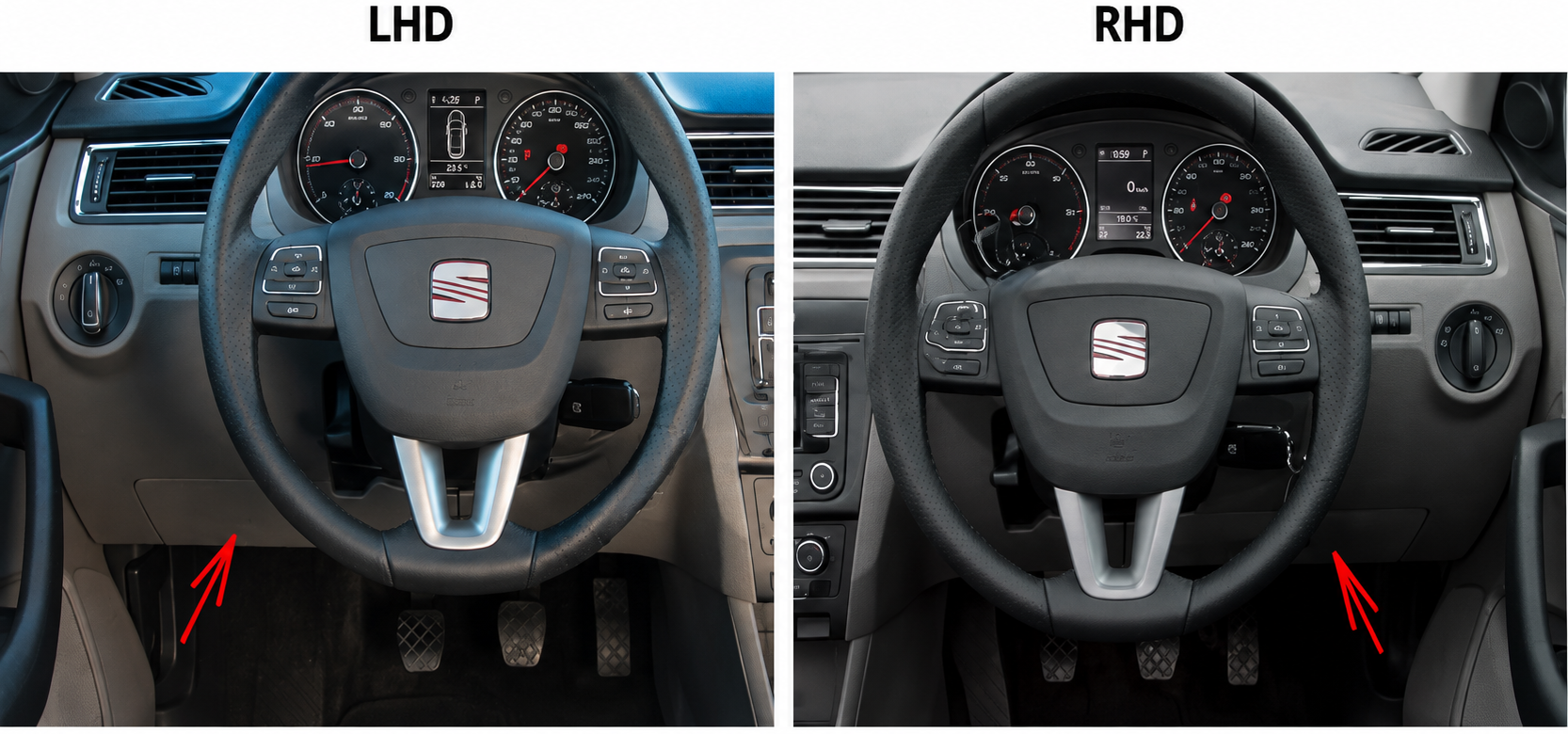 SEAT Toledo (2012 - 2019) Passenger Compartment Fuse Box Location Fig 1