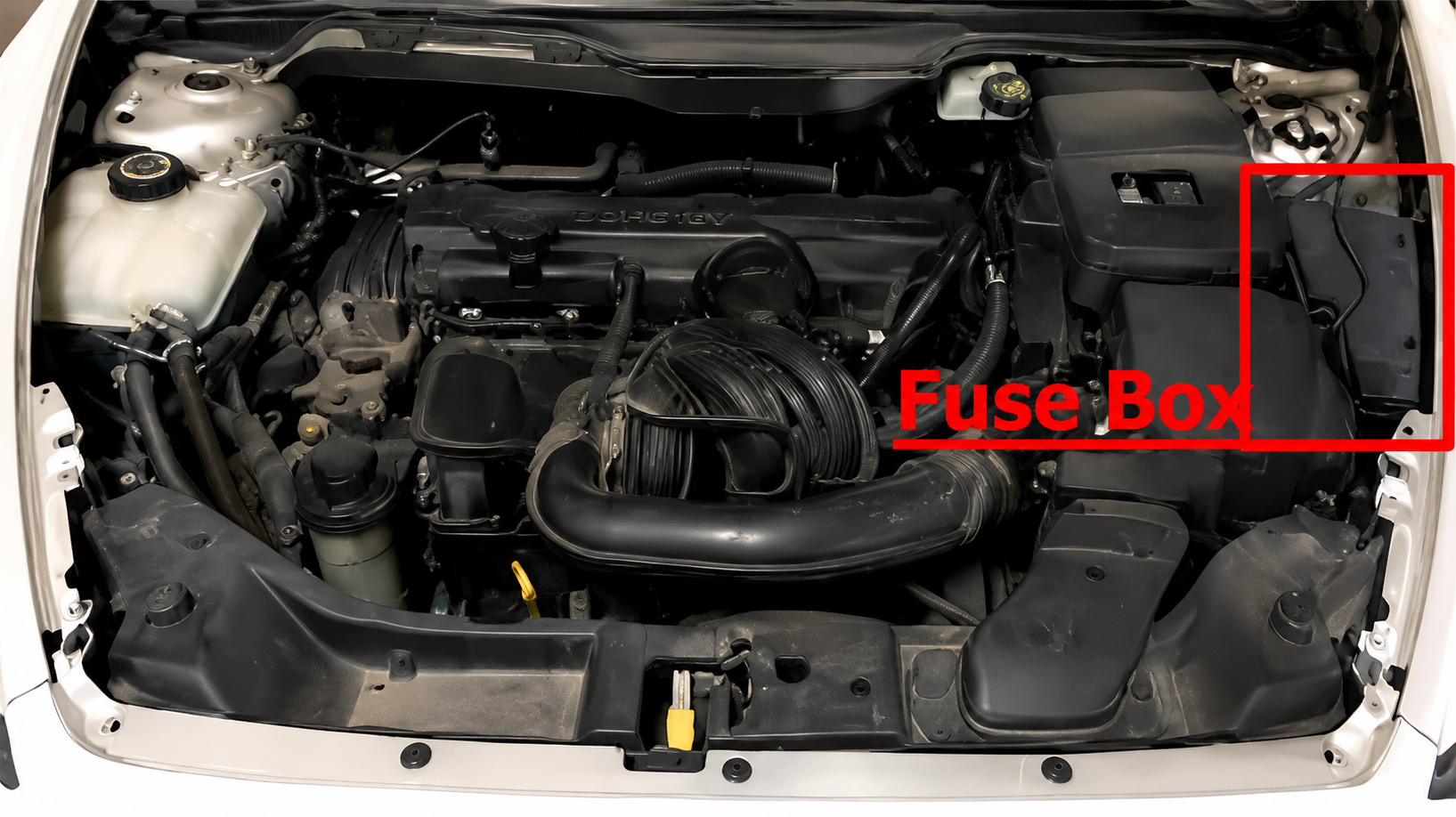 Volvo C30 (2008 - 2013) Engine Compartment Fuse Box Location