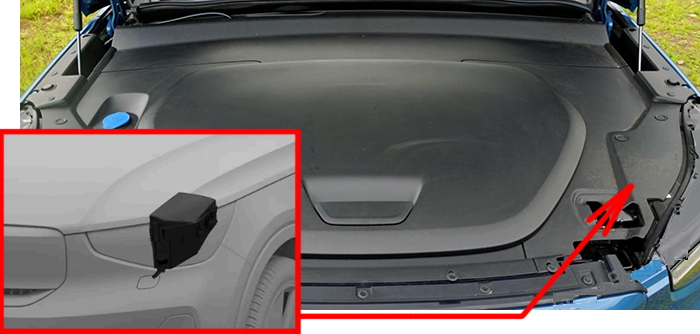 Volvo C40 EC40 (2022 - 2026) Engine Compartment Fuse Box Location Fig 1
