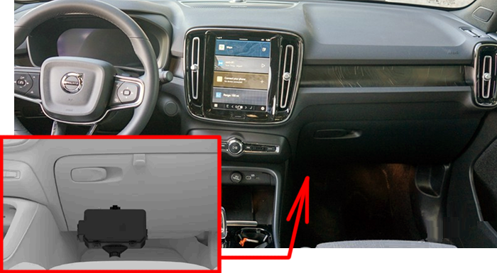 Volvo C40 EC40 (2022 - 2026) Passenger Compartment Fuse Box Location