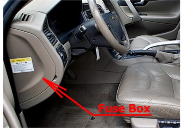 passenger compartment on the edge of the dashboard