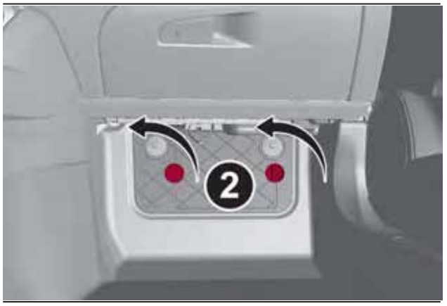 passenger side footboard Release Hooks On Footboard