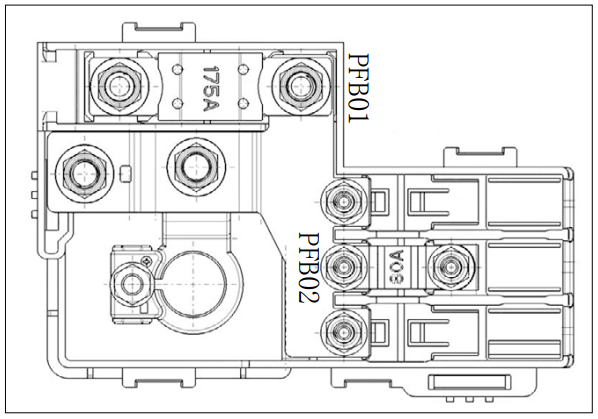Battery positive electrode fuse