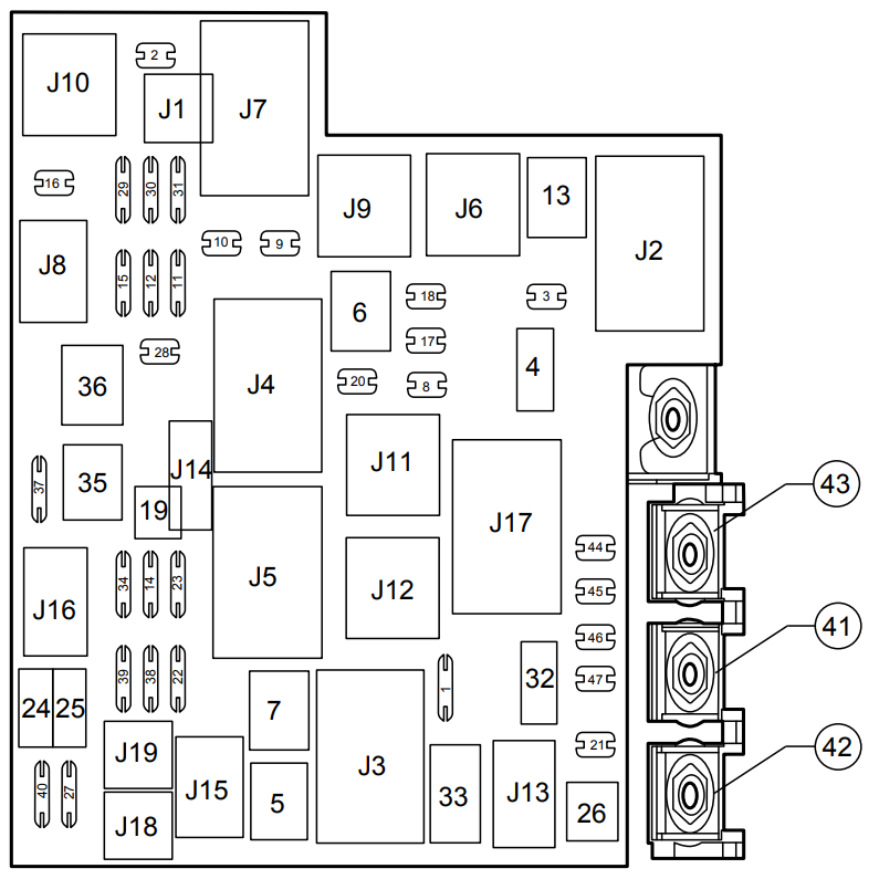 Engine Compartment Fuse Box Diagrams
