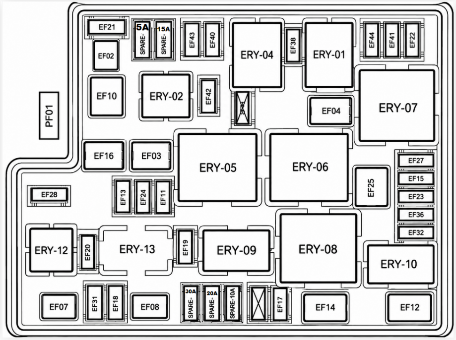 Engine compartment fuse DIAGRAM