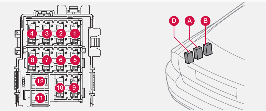 Fuses - in cargo area 2007-2010