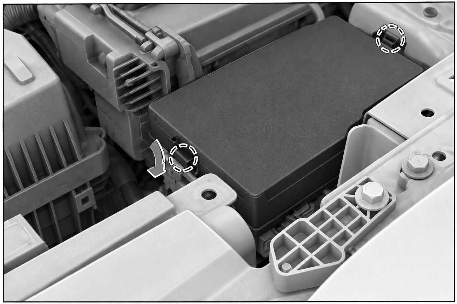 Haval H6 HEVPHEV (2021 - 2025) Engine Compartment Fuse Box Location