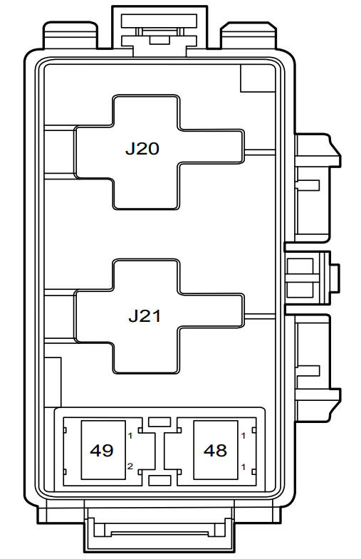 High-speed fan fuse box layout