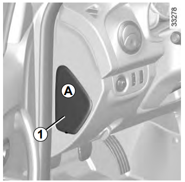 Passenger compartment fuse box LOCATION