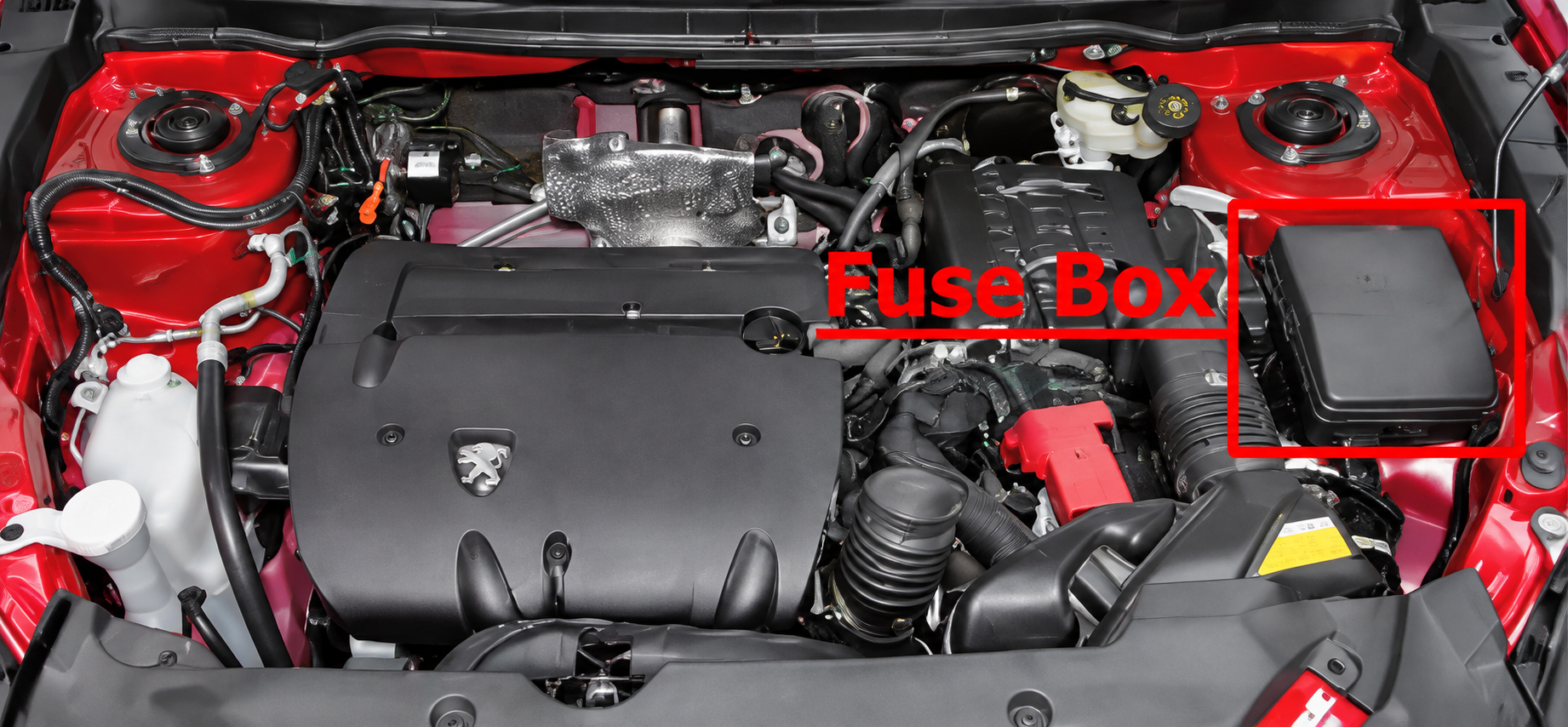 Peugeot 4008 (2012 - 2017) Engine Compartment Fuse Box Location Fig 1