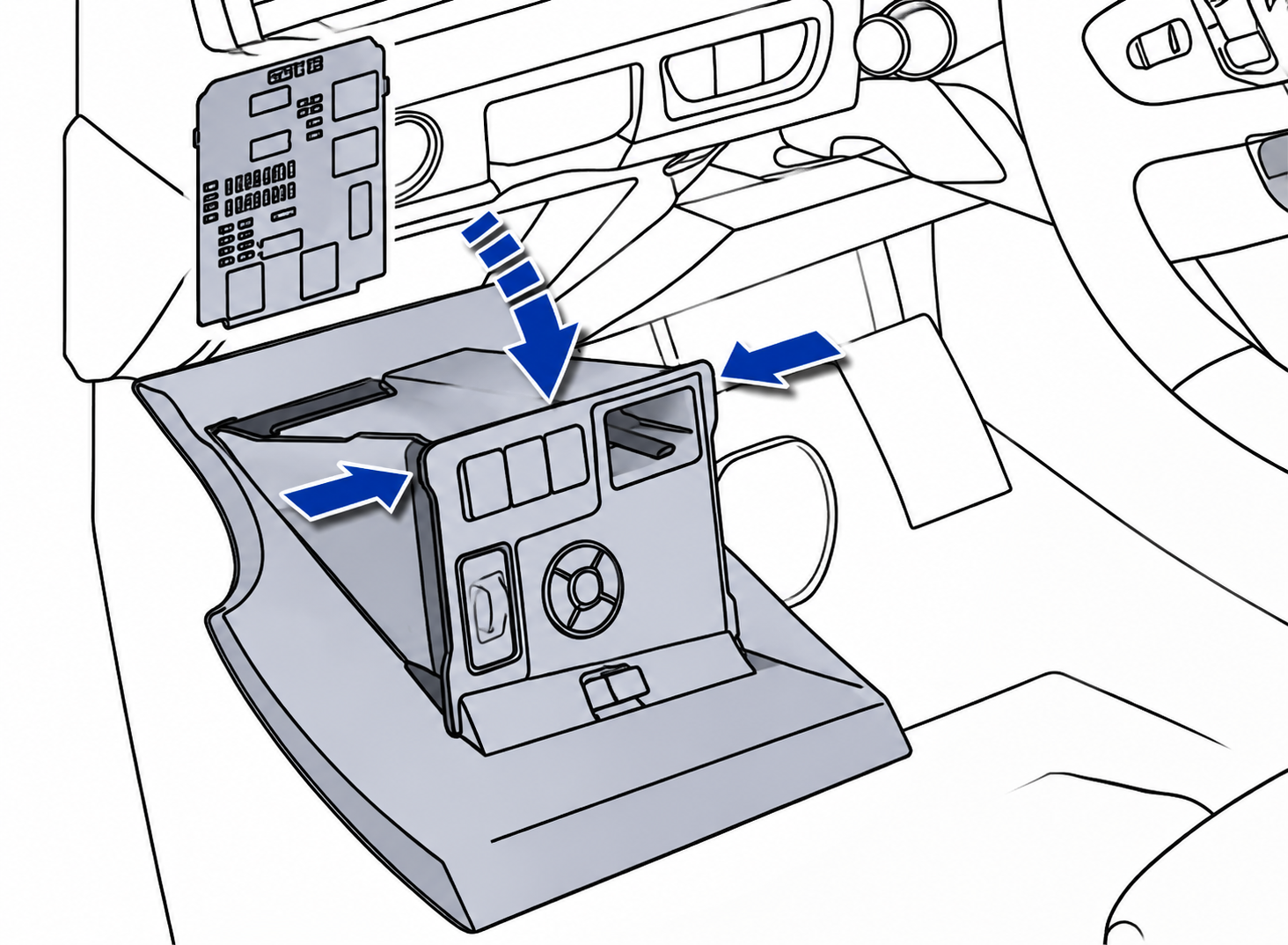 Peugeot 508 (2010 - 2018) Passenger Compartment Fuse Box Location Fig 2